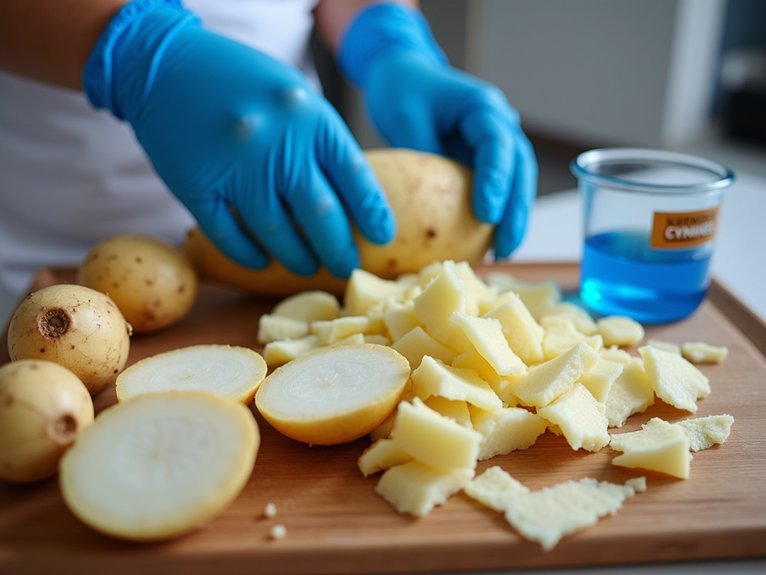 proper cassava processing prevents cyanide poisoning