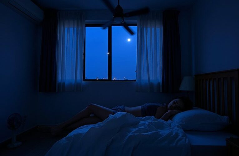 sleep hindered by hot nights