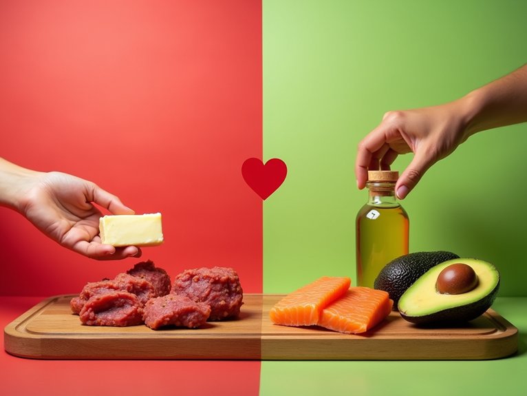 swap saturated for unsaturated fats
