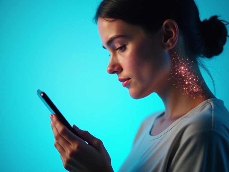 tech neck and facial acne