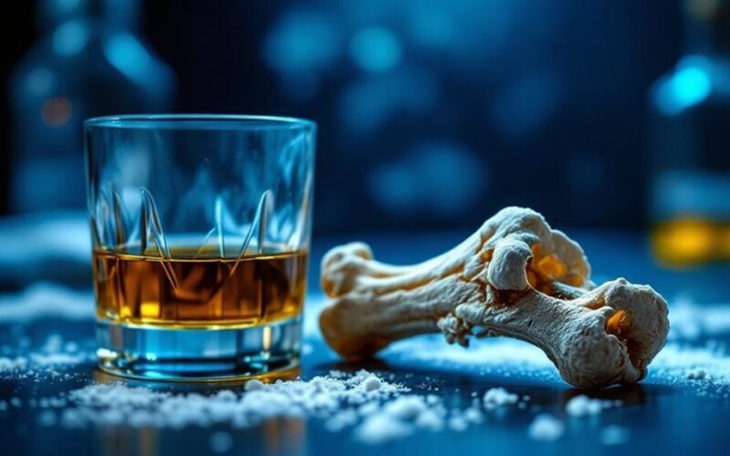alcohol destroys bone density fastest