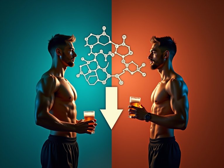 alcohol disrupts anabolic hormone production