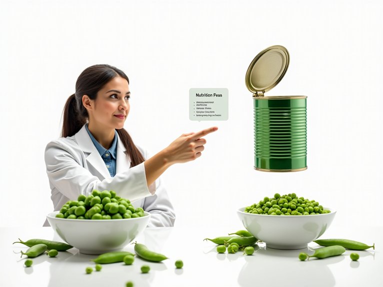 canned vs fresh pea nutrition