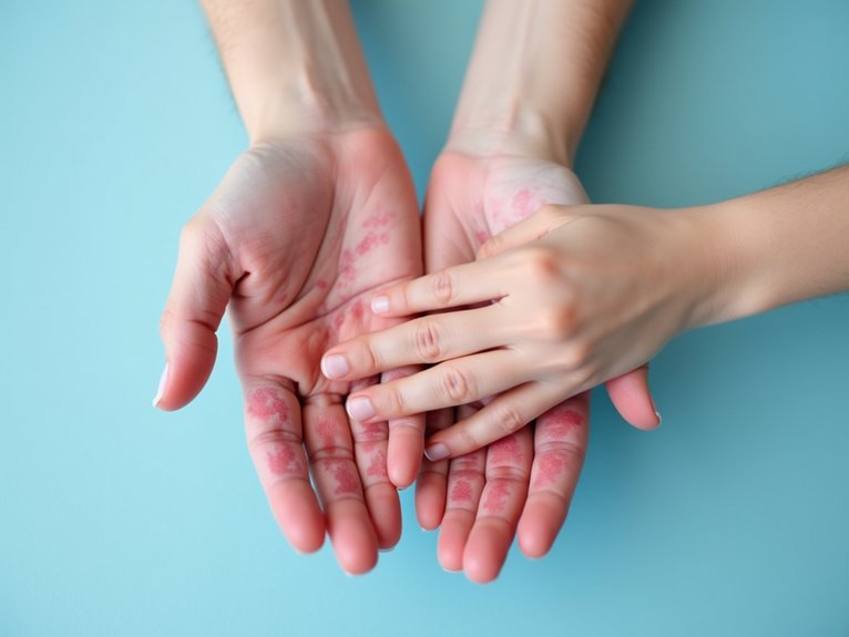 numbness with visible skin changes