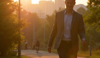 stress relief through post work walking