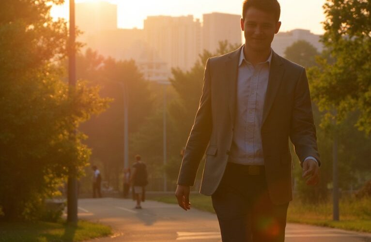 stress relief through post work walking