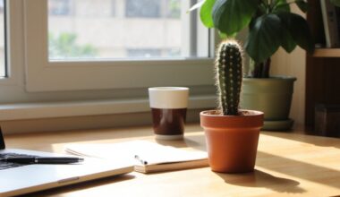 cactus near workspace relieved headaches