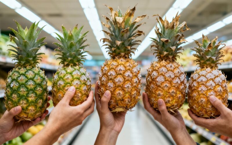 choose perfectly ripe pineapple