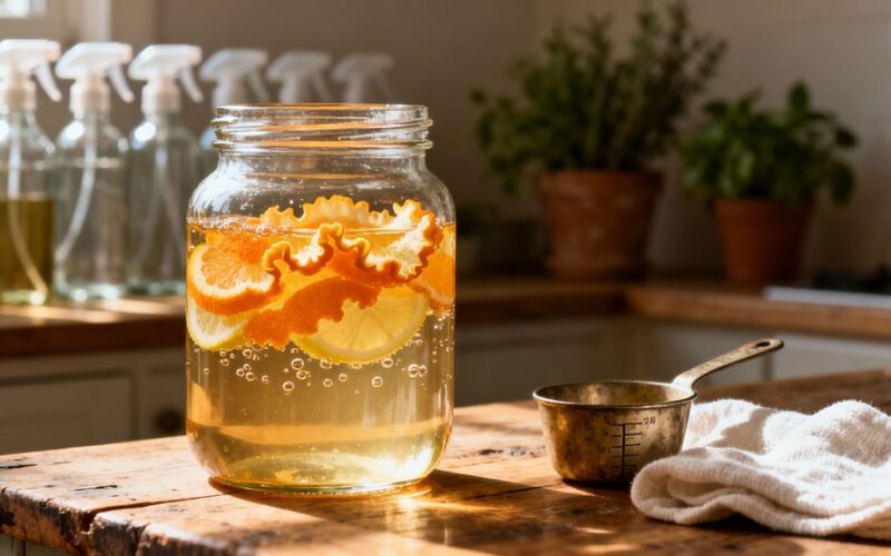 citrus peel vinegar household cleaner