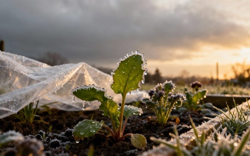 cover tender plants before frost