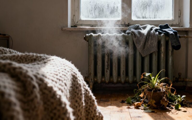 drying laundry on radiator
