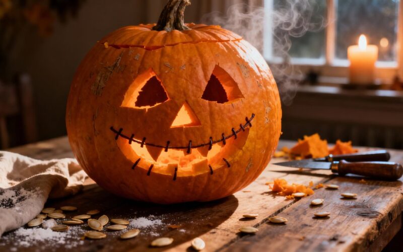 hand carved halloween pumpkin tutorial