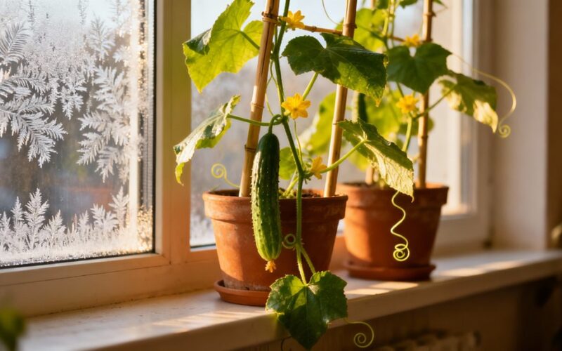 indoor year round cucumber cultivation