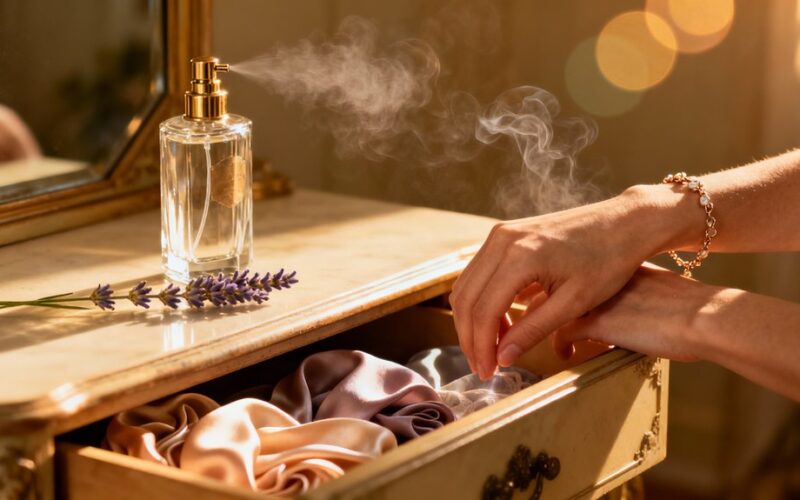 layer fragrance onto moisturized skin