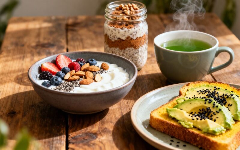protein rich fiber filled breakfast