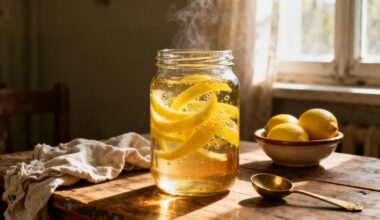 soaked lemon peels vinegar