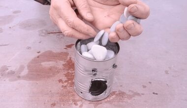 candle glued jar fireplace