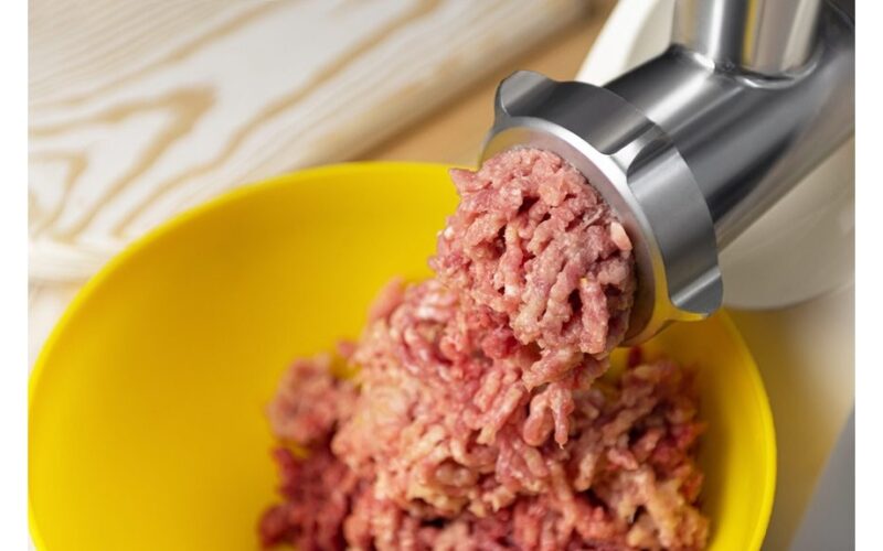 chill meat finely chop by hand