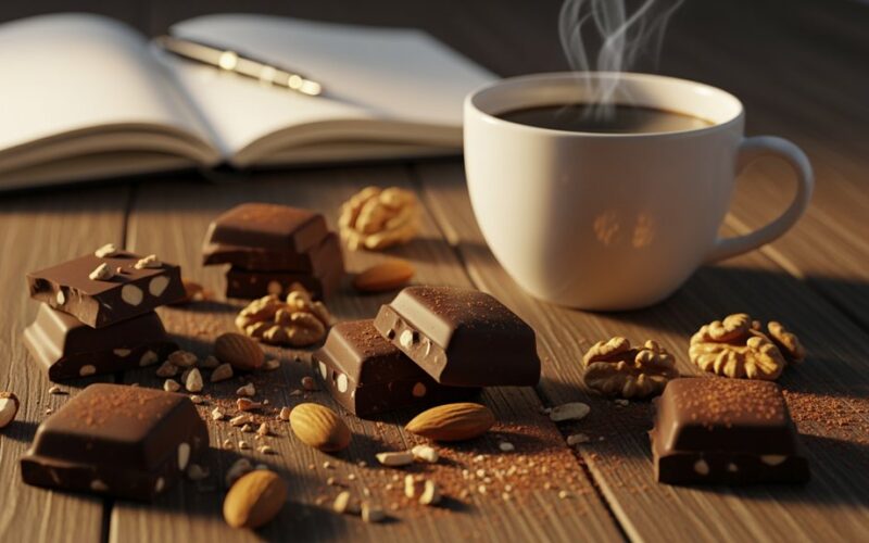 dark chocolate with nuts