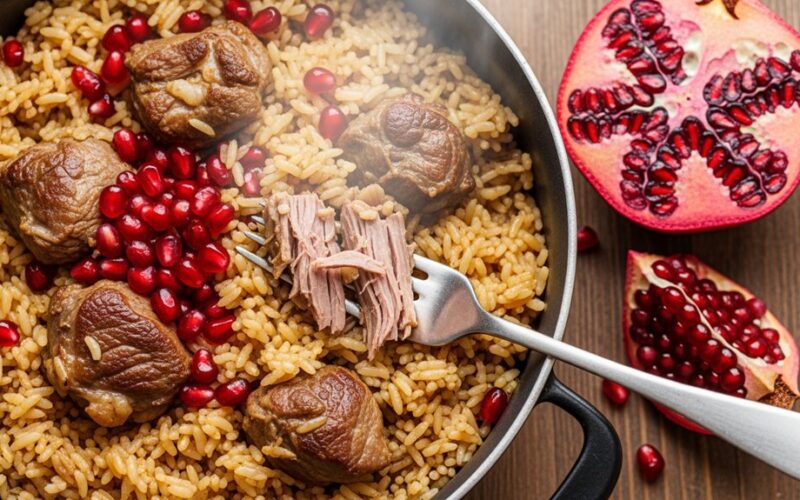 dried apricots added to pilaf