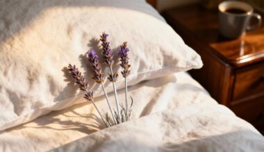 dried lavender sprigs under pillow