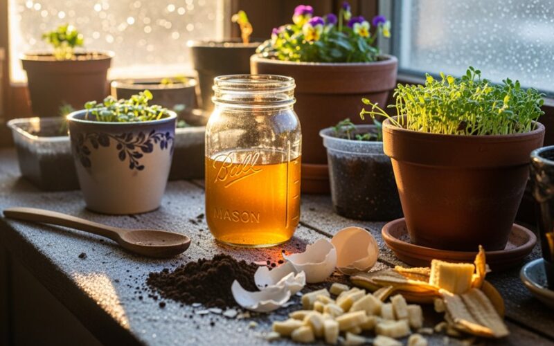 homemade december windowsill super fertilizer