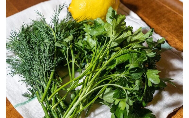 microwaved dried dill parsley aroma