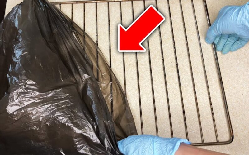 oven rack garbage bag soak