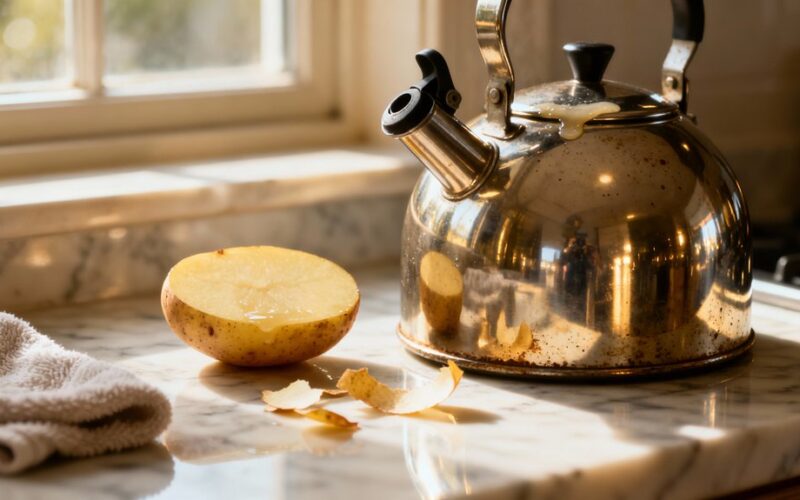 potatoes clean kettle to shine