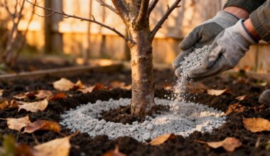 prepare plum tree with ash