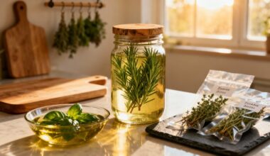 store fresh herbs in oil