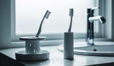 store toothbrush upright covered