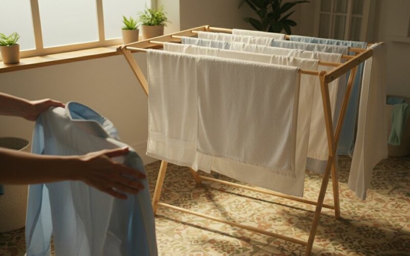 wring laundry thoroughly before drying