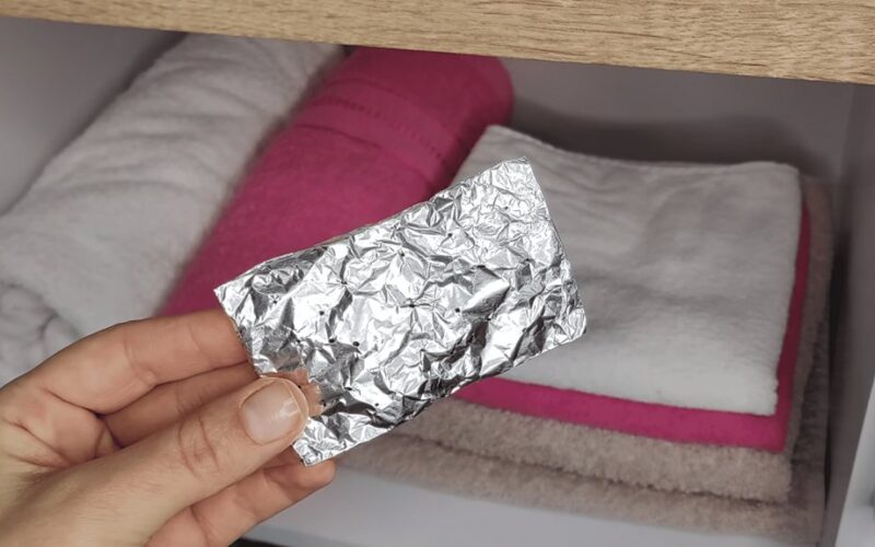 aluminum foil cupboard trick