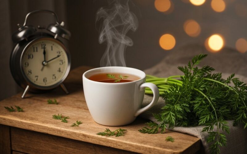 carrot leaf tea eases insomnia