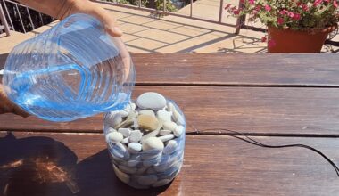 diy bottle fountain garden decor