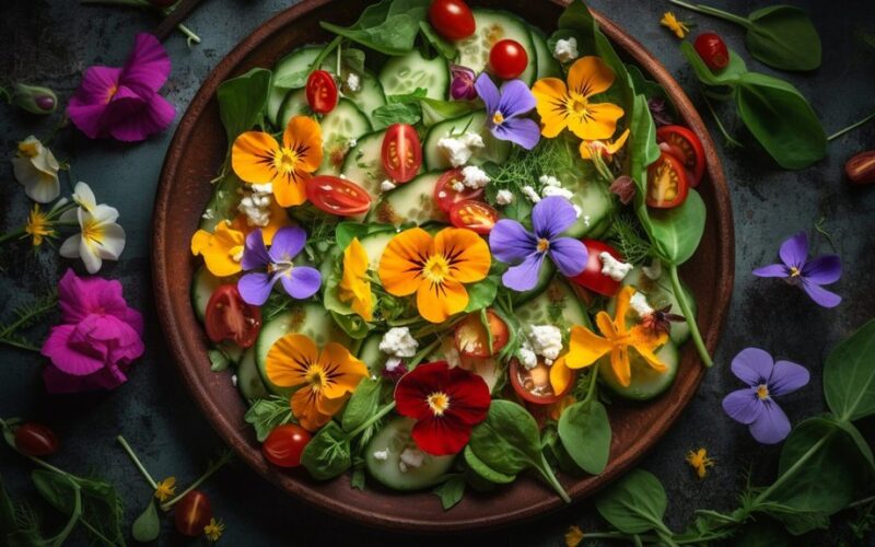 edible garden flowers enhance salads
