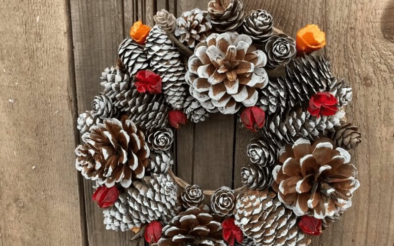 handmade pine cone ornaments