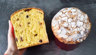 homemade fluffy panettone from flour