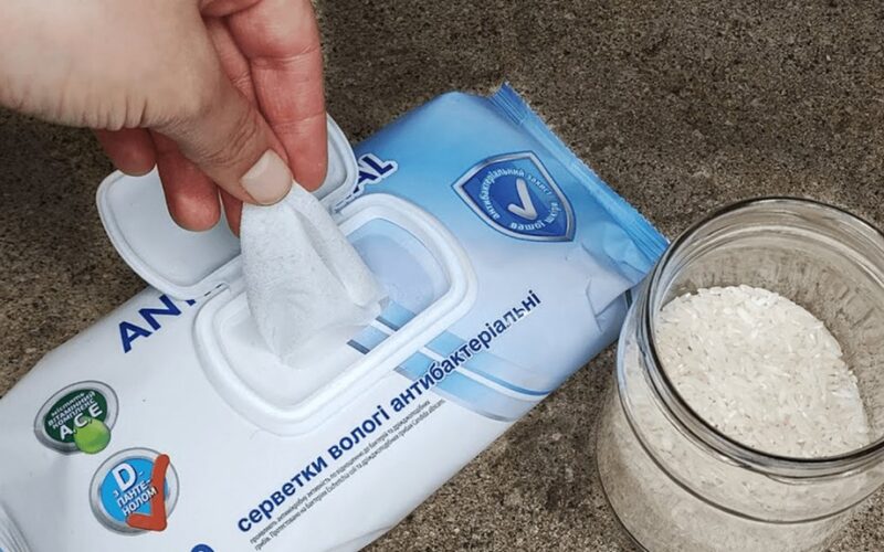 homemade rice wet wipe airfreshener