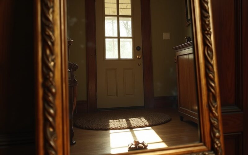 mirror facing front door