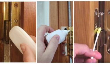 old school carpenter fixes hinge