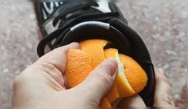 obuolių žievelės batuose