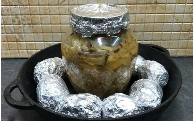 pork ribs baked in jar