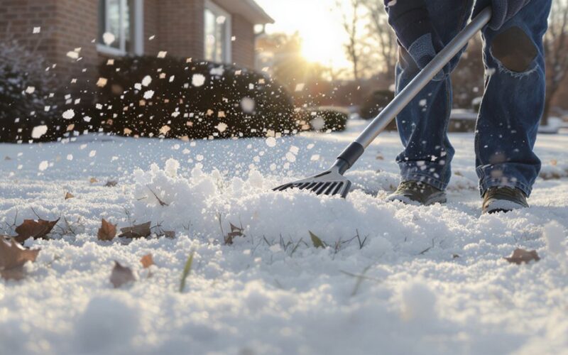 protect lawn while winter clearing