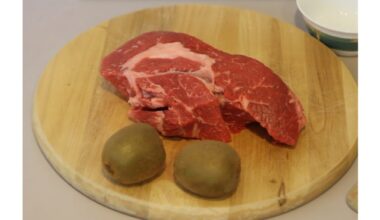 rub cheap meat with fruit