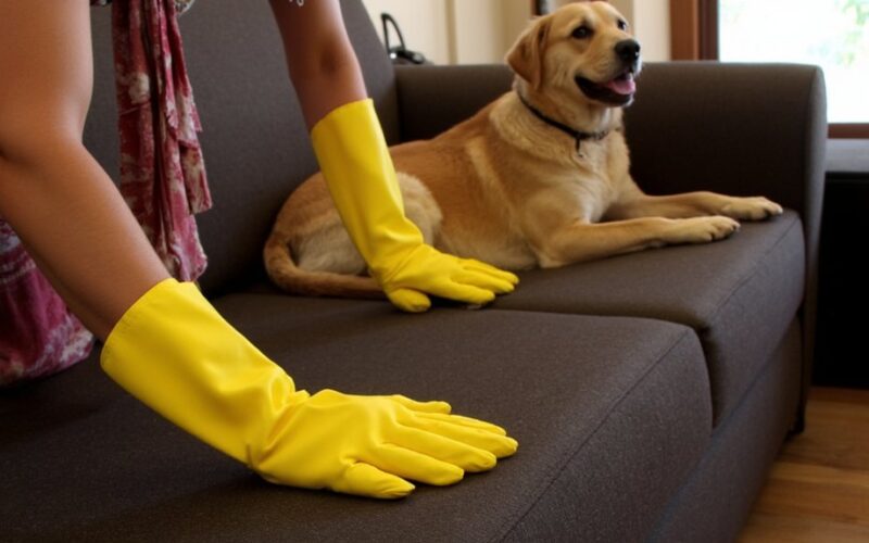 guminės pirštinės įveikia naminių gyvūnų plaukus