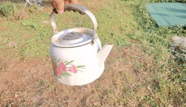 rusty kettle becomes stove