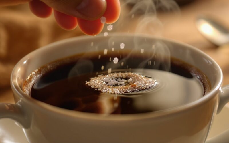 salt softens coffee bitterness