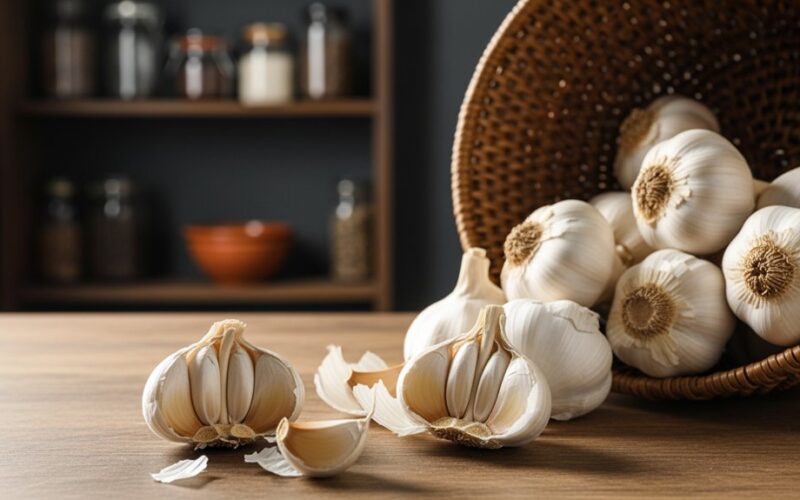 store garlic outside refrigerator